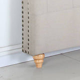 darrahopens Furniture > Bedroom Bed Head King Size French Provincial Headboard Upholsterd Fabric Beige