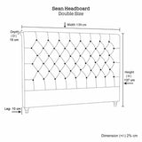 darrahopens Furniture > Bedroom Bed Head King Size French Provincial Headboard Upholsterd Fabric Beige