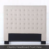 darrahopens Furniture > Bedroom Bed Head Queen Beige Headboard Upholstery Fabric Tufted Buttons