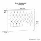 darrahopens Furniture > Bedroom Bed Head Queen Size French Provincial Headboard Upholsterd Fabric Beige