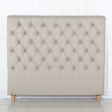 darrahopens Furniture > Bedroom Bed Head Queen Size French Provincial Headboard Upholsterd Fabric Beige