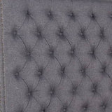 darrahopens Furniture > Bedroom Bed Head Queen Size French Provincial Headboard Upholsterd Fabric Charcoal