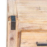 darrahopens Furniture > Bedroom Bedside Table 2 drawers Night Stand Solid Wood Acacia Oak Colour