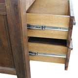 darrahopens Furniture > Bedroom Bedside Table 2 drawers Night Stand Solid Wood Acacia Storage in Chocolate Colour