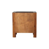 darrahopens Furniture > Bedroom Bedside Table 2 drawers Night Stand Solid Wood Acacia Storage in Chocolate Colour