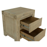 Darrahopens Furniture > Bedroom Brunet Set of 2 Bedside 2 Drawers Cabinet Tallboy Nightstand Table Brush Smoke