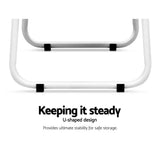 darrahopens Furniture > Bedroom Closet Storage Rack Clothes Hanger Shelf Garment Rail Stand Wardrobe Organiser White