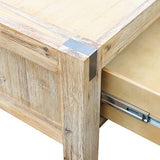 darrahopens Furniture > Bedroom Coffee Table Solid Acacia Wood & Veneer 1 Drawers Storage Oak Colour