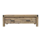 darrahopens Furniture > Bedroom Coffee Table Solid Acacia Wood & Veneer 1 Drawers Storage Oak Colour