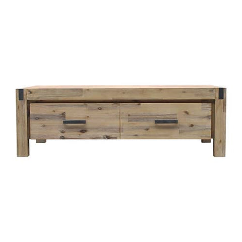 darrahopens Furniture > Bedroom Coffee Table Solid Acacia Wood & Veneer 1 Drawers Storage Oak Colour