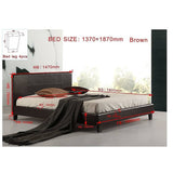 darrahopens Furniture > Bedroom Double PU Leather Bed Frame Brown