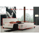 darrahopens Furniture > Bedroom Double PU Leather Bed Frame White