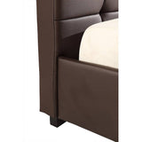 darrahopens Furniture > Bedroom Double PU Leather Deluxe Bed Frame Brown