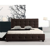 darrahopens Furniture > Bedroom Double PU Leather Deluxe Bed Frame Brown