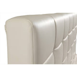 darrahopens Furniture > Bedroom Double PU Leather Deluxe Bed Frame White