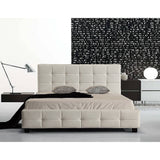 darrahopens Furniture > Bedroom Double PU Leather Deluxe Bed Frame White