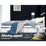 darrahopens Furniture > Bedroom Double Size Wooden Bed Frame - White