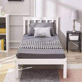 Darrahopens Furniture > Bedroom EKKIO Single Wooden Bed Frame (White) EK-WBF-100-HH
