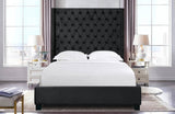 Darrahopens Furniture > Bedroom Ella Winged Bed 180cm - Queen Size - Black Velvet