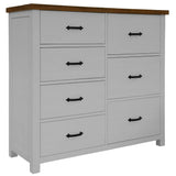 Darrahopens Furniture > Bedroom Grandy 4pc King Bed Suite Bedside Tallboy Bedroom Furniture Package White Brown
