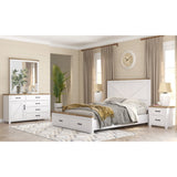 Darrahopens Furniture > Bedroom Grandy Bed Frame King Size Timber Mattress Base With Storage Drawers White Brown