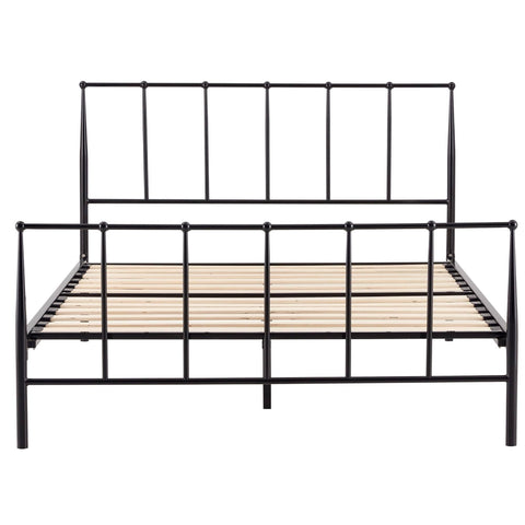 Darrahopens Furniture > Bedroom Hardy  Double Bed Size Metal Frame Platform Mattress Base - Black