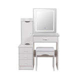 Darrahopens Furniture > Bedroom Home Master Dressing Table Set & Stool Touch Sensor Mirror Stylish Design