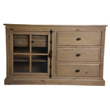 Darrahopens Furniture > Bedroom Jade Dresser 5 Chest of Drawers 1 Door Bed Storage Cabinet - Natural