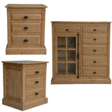 Darrahopens Furniture > Bedroom Jade Set of 2 Bedside 6 Drawer Tallboy Bedroom Furniture Package Set - Natural