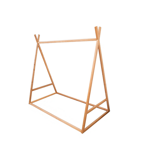 Darrahopens Furniture > Bedroom Kids Tent Montessori Toddler Floor Bed Wooden Bedframe