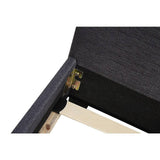 darrahopens Furniture > Bedroom King Linen Fabric Bed Frame Grey