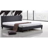darrahopens Furniture > Bedroom King Linen Fabric Bed Frame Grey