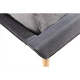 darrahopens Furniture > Bedroom King Linen Fabric Deluxe Bed Frame Grey