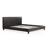 darrahopens Furniture > Bedroom King PU Leather Bed Frame Black
