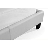 darrahopens Furniture > Bedroom King PU Leather Bed Frame White