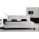 darrahopens Furniture > Bedroom King PU Leather Bed Frame White