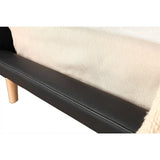 darrahopens Furniture > Bedroom King PU Leather Deluxe Bed Frame Black