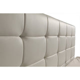 darrahopens Furniture > Bedroom King PU Leather Deluxe Bed Frame White