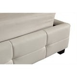darrahopens Furniture > Bedroom King PU Leather Deluxe Bed Frame White