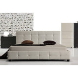 darrahopens Furniture > Bedroom King PU Leather Deluxe Bed Frame White