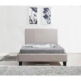 darrahopens Furniture > Bedroom King Single Linen Fabric Bed Frame Beige