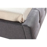 darrahopens Furniture > Bedroom King Single Linen Fabric Deluxe Bed Frame Grey