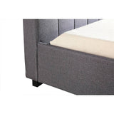darrahopens Furniture > Bedroom King Single Linen Fabric Deluxe Bed Frame Grey