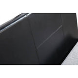 darrahopens Furniture > Bedroom King Single PU Leather Bed Frame Black
