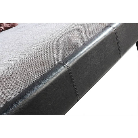 darrahopens Furniture > Bedroom King Single PU Leather Bed Frame Black