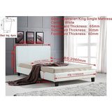 darrahopens Furniture > Bedroom King Single PU Leather Bed Frame White