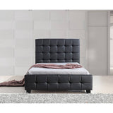 darrahopens Furniture > Bedroom King Single PU Leather Deluxe Bed Frame Black