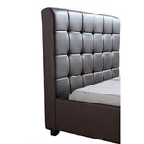 darrahopens Furniture > Bedroom King Single PU Leather Deluxe Bed Frame Brown