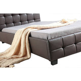 darrahopens Furniture > Bedroom King Single PU Leather Deluxe Bed Frame Brown