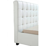 darrahopens Furniture > Bedroom King Single PU Leather Deluxe Bed Frame White